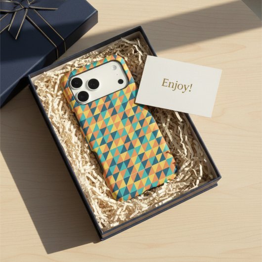 Stilvoll Blau und gelb geometrisch pastellfarbene  Case-Mate iPhone Hülle