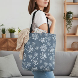 Stilvoll Blau und Weiß Tasche
