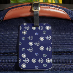 Stilvoll blaue und weiße Navy Gepäckanhänger