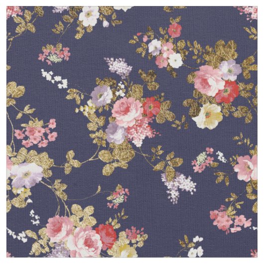 Stilvoll blaues Rosa Goldbarsch Stoff (Nahaufnahme)