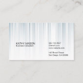 Stilvoll | Blue Gray Vert Lines Visitenkarte (Rückseite)