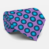 Stilvoll Blue Polka Dot w. Lavender Background Krawatte (Gerollt)