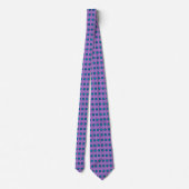 Stilvoll Blue Polka Dot w. Lavender Background Krawatte (Rückseite)