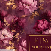 Stilvoll Boho Blush Burgundy Gold Personalisiert Fleecedecke