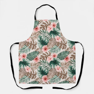 Stilvoll Boho Watercolor Tropical Floral Schürze