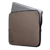 Stilvoll braun Straußenlook Custom Lap Top Sleeve (Vorderseite Links)