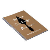 Stilvoll Brown essen Dirt Drink Kaffee Schlaf nie Notizblock (Rechte Seite)