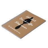 Stilvoll Brown essen Dirt Drink Kaffee Schlaf nie Notizblock (Linke Seite)