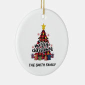 Stilvoll Buffalo Karierter Weihnachtsbaum & Gesche Keramik Ornament (Rechts)