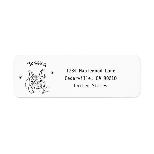 Stilvoll Bulldog Minimalistisch (Vorne)