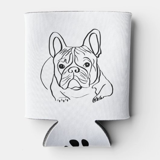 Stilvoll Bulldog Minimalistisch Dosenkühler (Vorderseite)