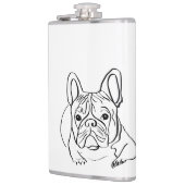 Stilvoll Bulldog Minimalistisch Flachmann (Links)