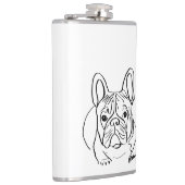 Stilvoll Bulldog Minimalistisch Flachmann (Rechts)