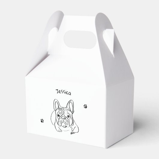 Stilvoll Bulldog Minimalistisch Geschenkschachtel (Vorderseite)