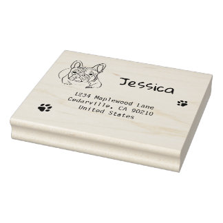 Stilvoll Bulldog Minimalistisch Gummistempel
