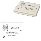 Stilvoll Bulldog Minimalistisch Gummistempel (Stempel)