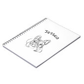 Stilvoll Bulldog Minimalistisch Notizblock (Linke Seite)