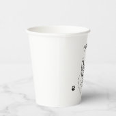 Stilvoll Bulldog Minimalistisch Pappbecher (Rechts)