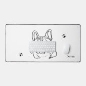 Stilvoll Bulldog Minimalistisch Schreibtischunterlage (Tastatur & Maus)