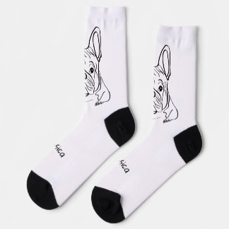 Stilvoll Bulldog Minimalistisch Socken
