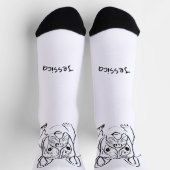 Stilvoll Bulldog Minimalistisch Socken (Oben)