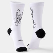 Stilvoll Bulldog Minimalistisch Socken (Gewinkelt)