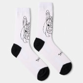 Stilvoll Bulldog Minimalistisch Socken (Rechts)