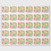 Stilvoll Bunte Florale Frohe Ostern Geschenkpapier (Flach)