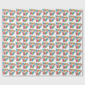 Stilvoll Bunte Florale Frohe Ostern Geschenkpapier (Flach)