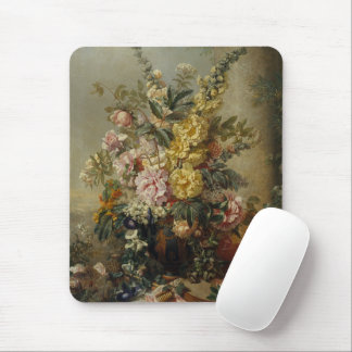 Stilvoll chic antike florale Stillleben-Malerei Mousepad