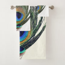 Stilvoll Chic Blue Green Peacock Feather