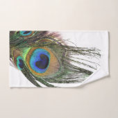 Stilvoll Chic Blue Green Peacock Feather Badhandtuch Set (Handtuch)