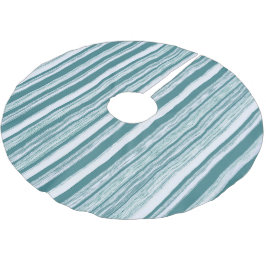 Stilvoll Chic Jade Green Christmas Stripe Muster Polyester Weihnachtsbaumdecke