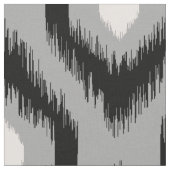 Stilvoll Chic Pink Black Diamond Ikat Muster Stoff (Nahaufnahme)