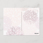Stilvoll Chic Pink floral Denken Sie an Sie Postkarte (Rückseite)