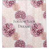 Stilvoll Chic Pink Floral Duschvorhang (Vorderseite)