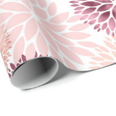 Stilvoll Chic Pink Floral Geschenkpapier (Rolleneckpunkt)