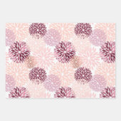 Stilvoll Chic Pink Floral Geschenkpapier Set (Vorderseite)