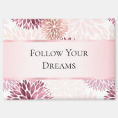 Stilvoll Chic Pink Floral Magnet (Vorderseite)