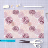 Stilvoll Chic Pink Floral Seidenpapier (Handwerk)