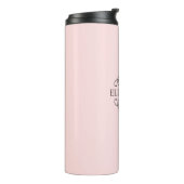Stilvoll Chic Pink Monogram Thermosbecher (Nach links gedreht)
