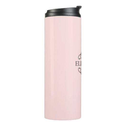 Stilvoll Chic Pink Monogram Thermosbecher (Nach links gedreht)