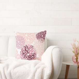 Stilvoll Chic Rosa Floral Kissen