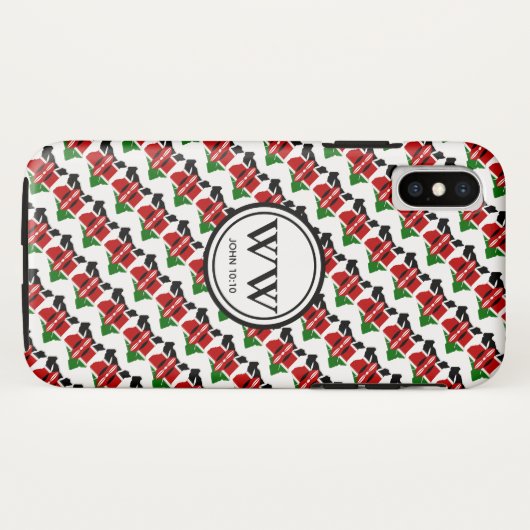 Stilvoll Christliche KENYA Monogram Case-Mate iPhone Hülle (Rückseite (Horizontal))
