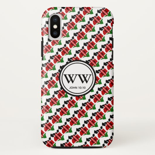 Stilvoll Christliche KENYA Monogram Case-Mate iPhone Hülle (Rückseite)