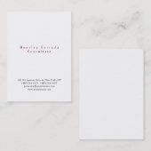 Stilvoll Chubby Schlicht Simple White Beruflich Visitenkarte (Vorne/Hinten)