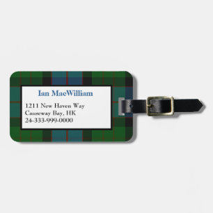 Stilvoll Clan MacWilliam Tartan Karierter Gepäckta Gepäckanhänger