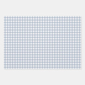 Stilvoll Classic Dusty Blue Gingham Karo Pattern Geschenkpapier Set (Vorderseite)