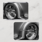 Stilvoll Classy, silberfarbener Chrome. Visitenkarte (Vorne/Hinten)