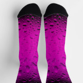 Stilvoll Cool rosa Wassertropfen Socken (Oben)